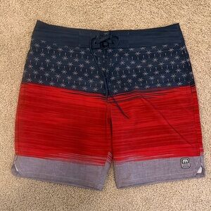 Travis Mathew Palm Tree Fun Board Shorts